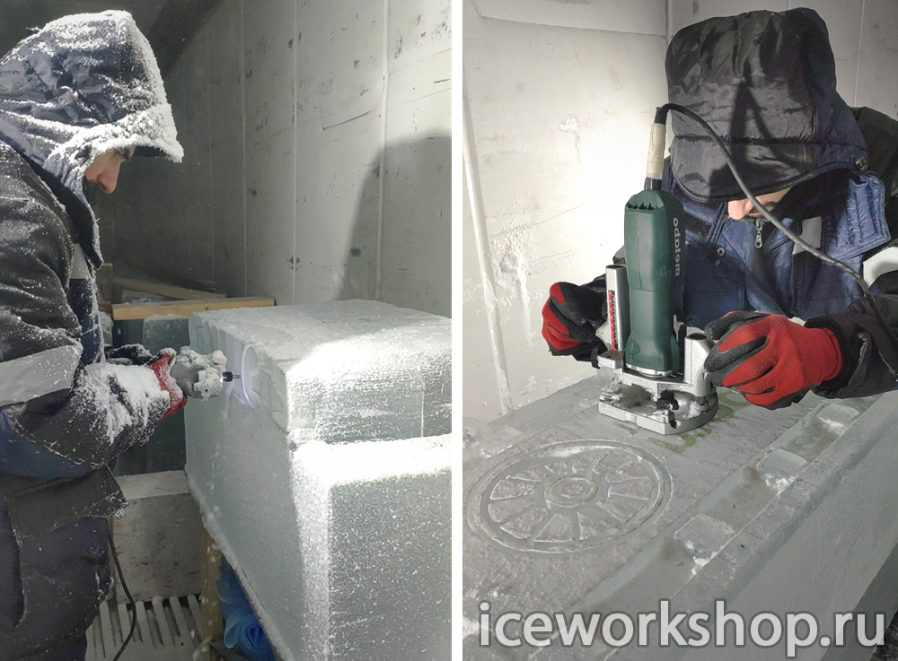 Процесс изготовления ледяного вагона